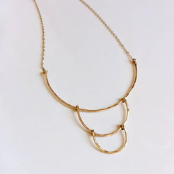 Layered Cut Halo Necklace