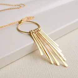 Feather Hoop Necklace