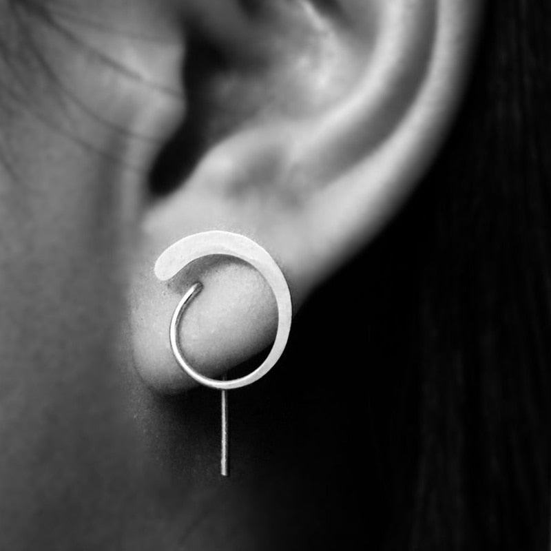 Lined Spiral Earrings
