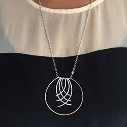Fin Hoop Tassel Necklace