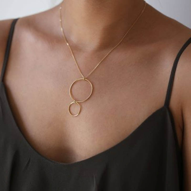 Closed Loop Gold Necklace