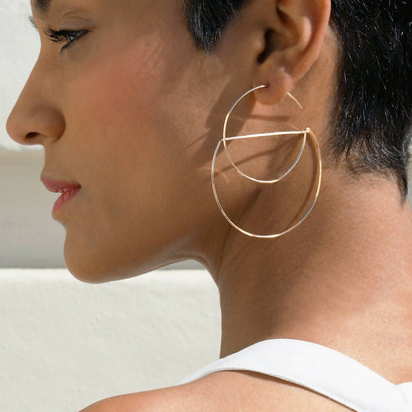 Open Cut Hoop Earrings
