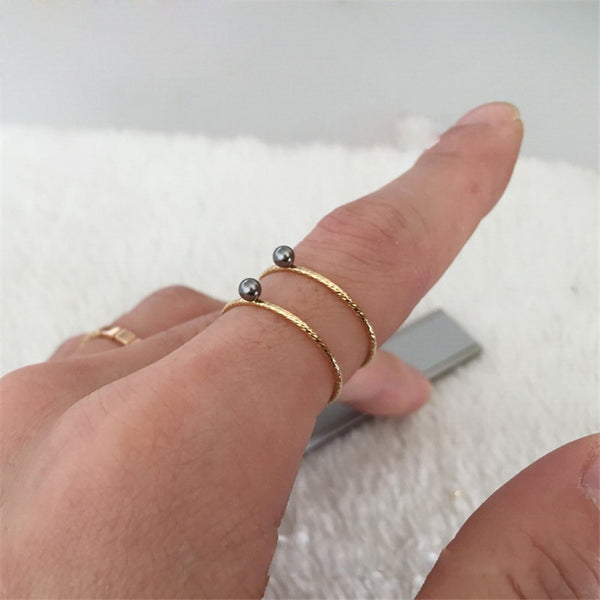 Stackable Mini Pearl Dot Rings