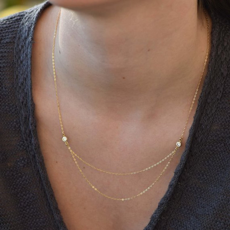 Multi Layer Gold Chain Necklace