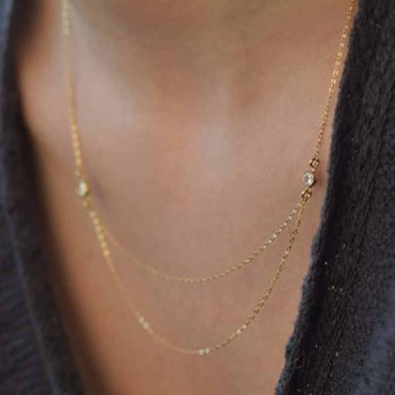 Multi Layer Gold Chain Necklace